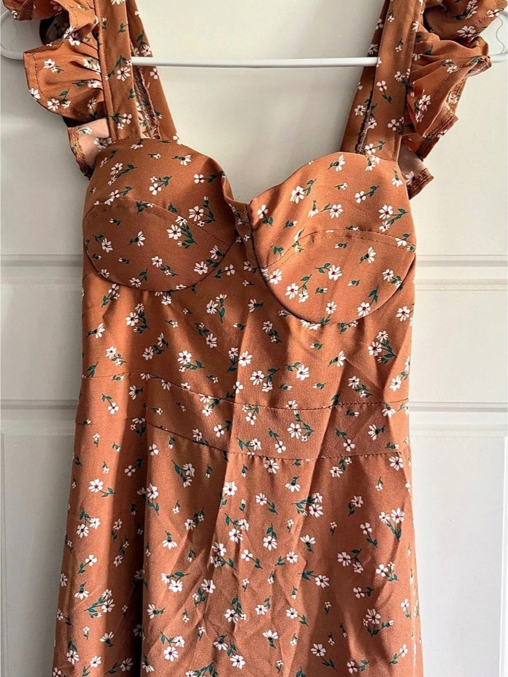 Brown Floral Maxi Dress